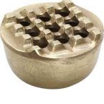 ESPIEL - BRONZE WINDPROOF ALUMINUM ASHTRAY ROUND 10 x 6 CM