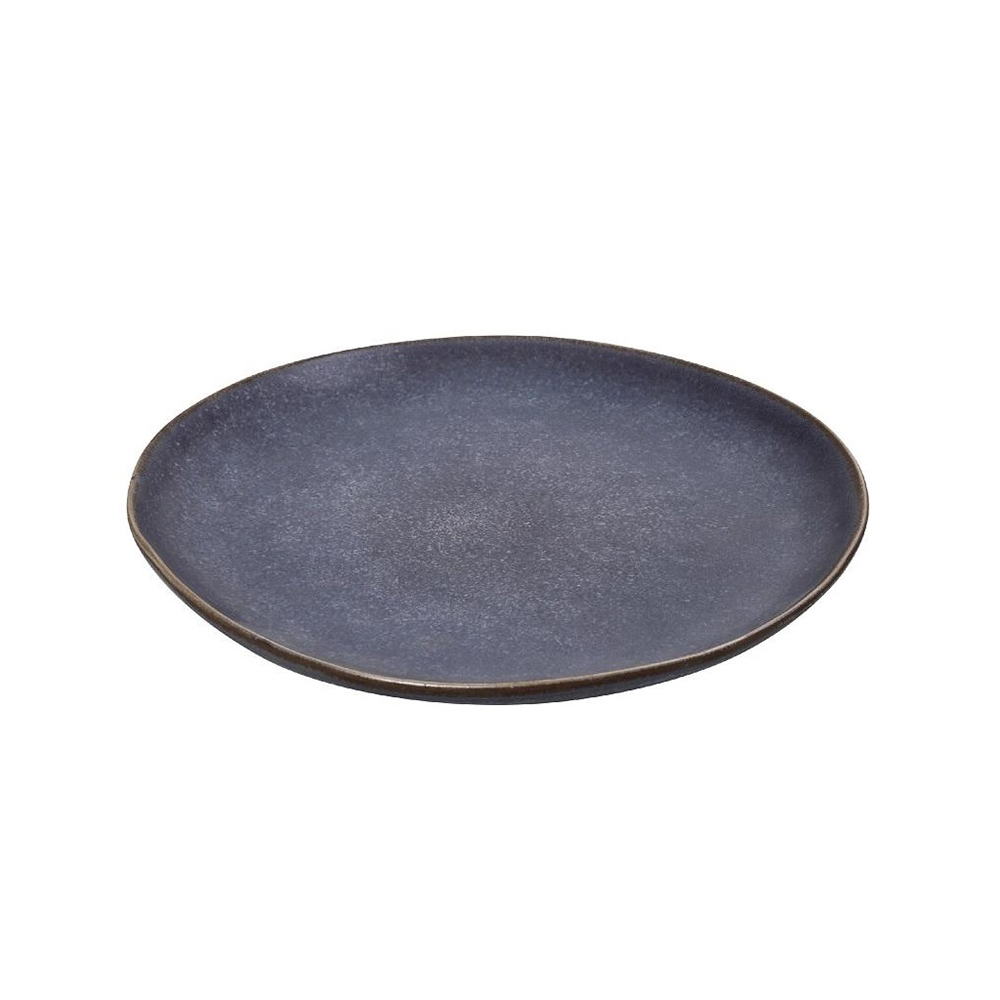FRL102K4.jpg ESPIEL - ETNA STONEWARE GREY BLUE DINNER PLATE 28 CM - Image 1