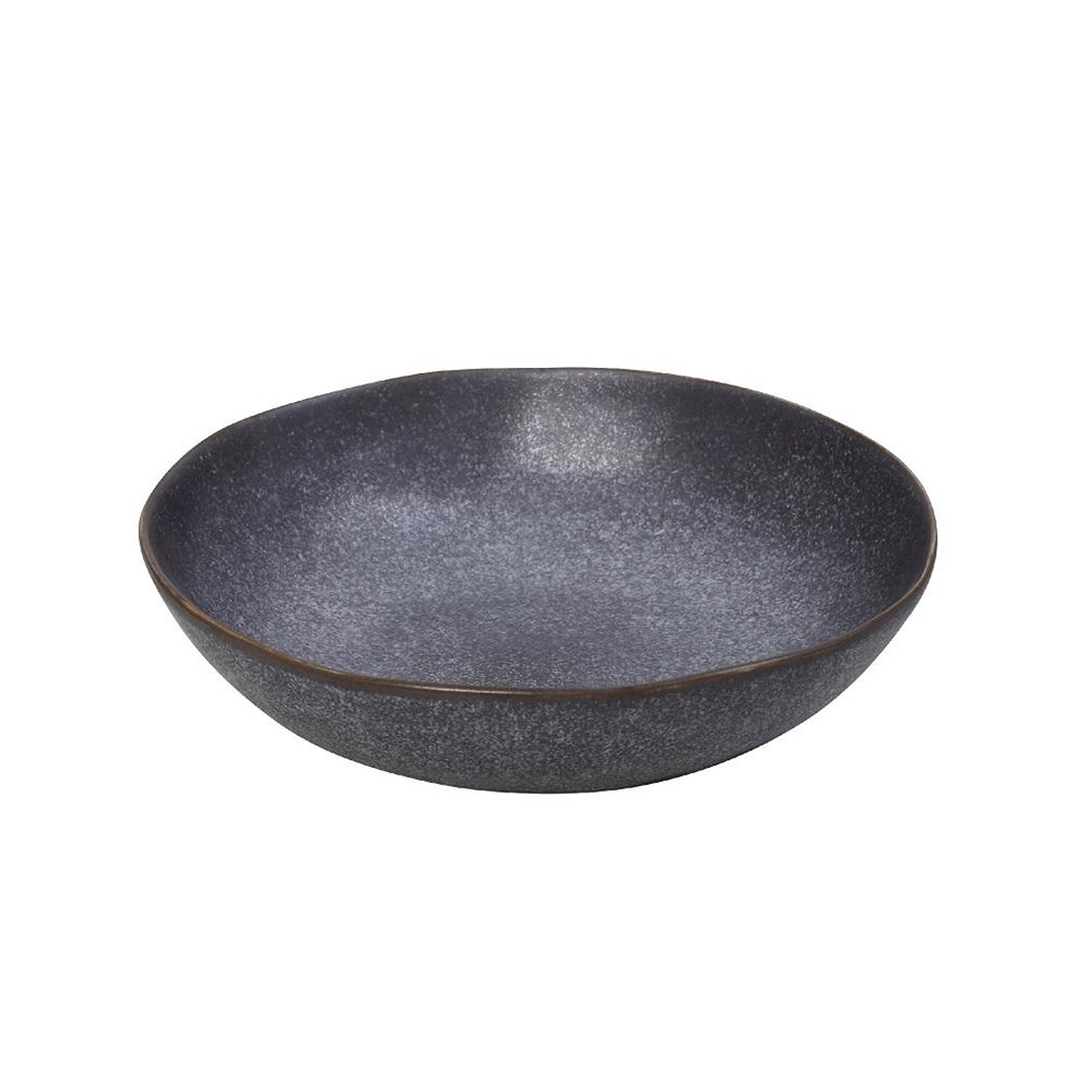 FRL108K4.jpg ESPIEL - ETNA STONEWARE GREY BLUE DEEP BOWL 21 x 5 CM - Image 1