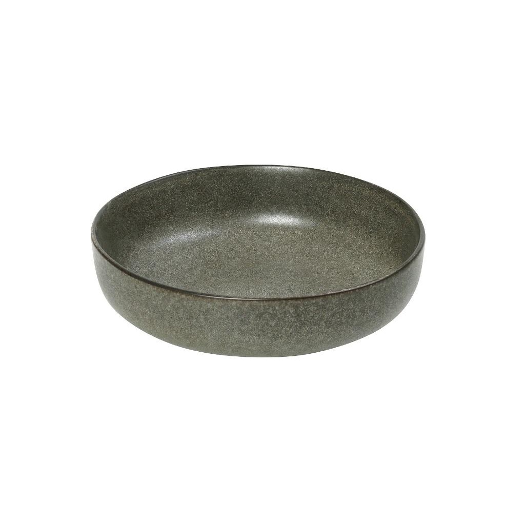 FRL114K4.jpg ESPIEL - ETNA STONEWARE OLIVE DEEP PLATE 17.5 x 4.5 CM - Image 1