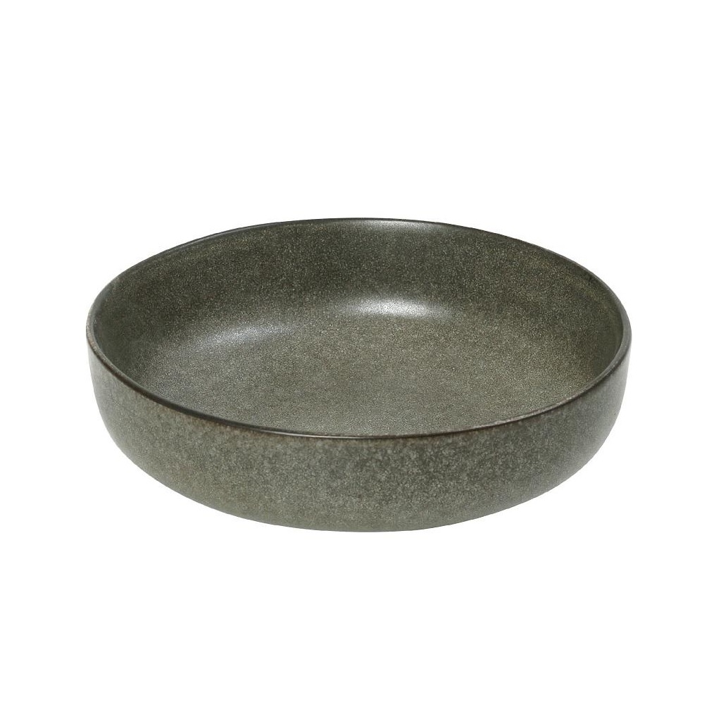 FRL115K4.jpg ESPIEL - ETNA STONEWARE OLIVE DEEP PLATE 22 x 5 CM - Image 1
