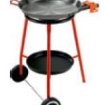 GARCIMA - GAS BURNER MOD. 400 + POLISHED PAELLA PAN 46 CM + STAND WITH WHEEL AND TRAY