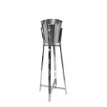 ESPIEL - ST/ST HAMMERED CHAMPAGNE BUCKET WITH STAND 34 CM H: 92 CM
