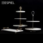 ESPIEL - 3 TIER MARBLE PLATES ST/ST STAND 41 x 59 CM - Image 3