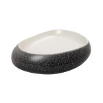 *DISCONTINUED - ESPIEL - PEBBLE GREY/BLACK PLATE 23 x 18 x 7 CM