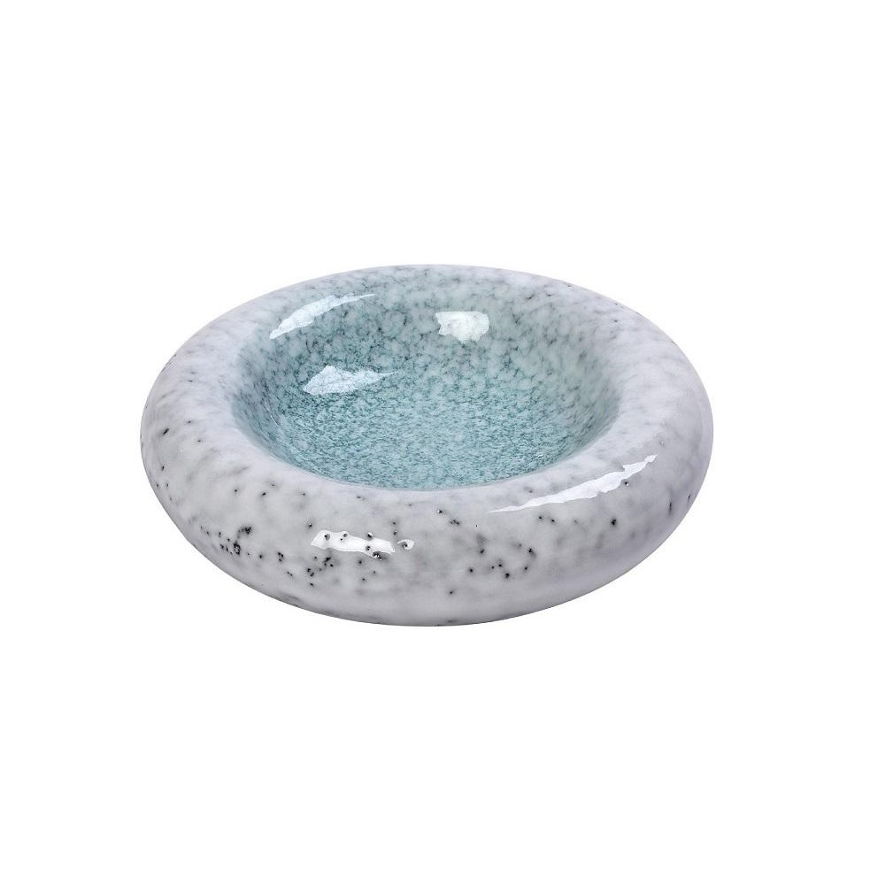 GMT322.jpg ESPIEL - FUSION PLATE WHITE/GREEN 16.5 x 5 CM - Image 1