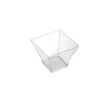 GOLDPLAST - POLYCARBONATE PAGODA MEDIUM SIZED DESSERT BOWL 80 x 80 MM / 200 ML ONE USE