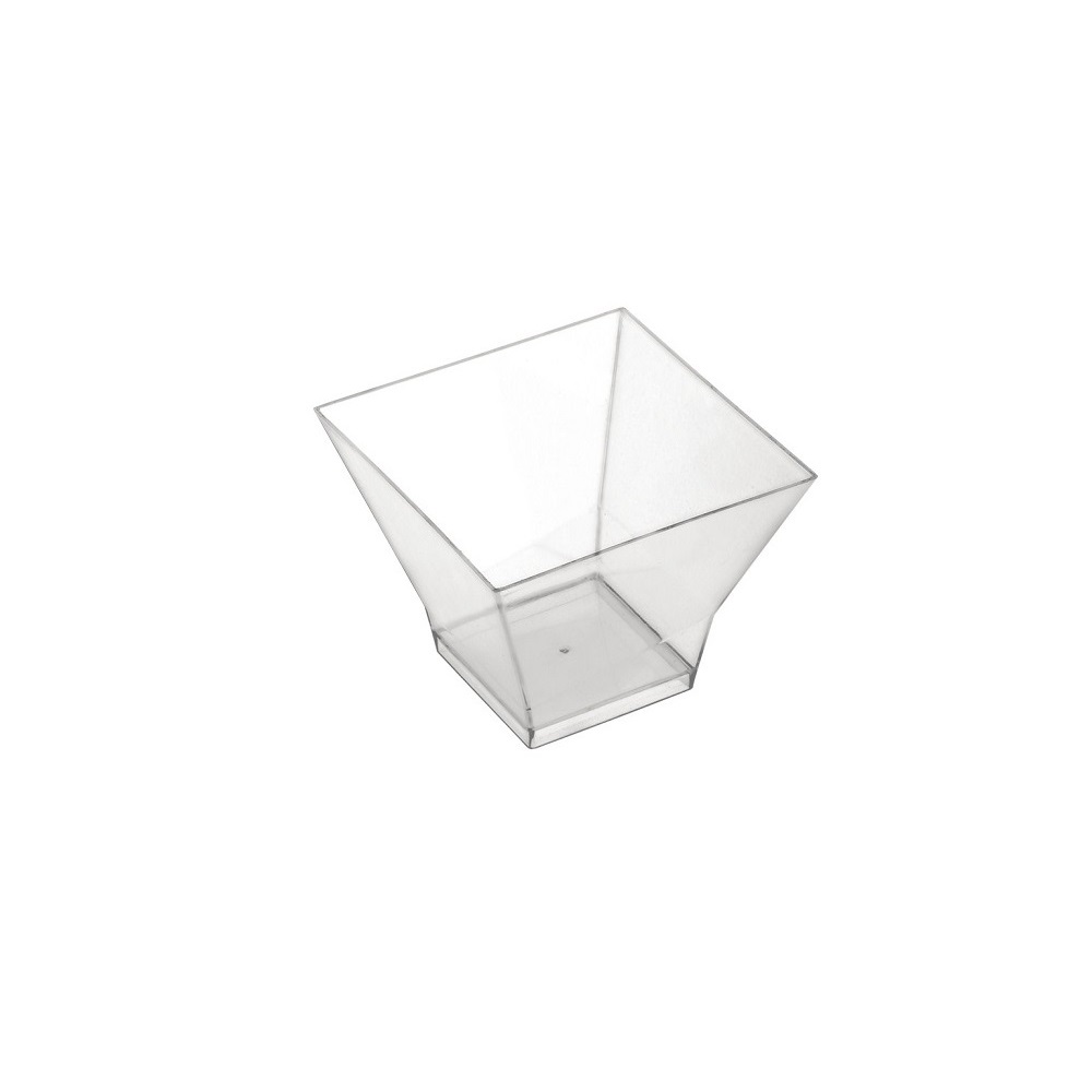 GP6100.jpg GOLDPLAST - POLYCARBONATE PAGODA MEDIUM SIZED DESSERT BOWL 80 x 80 MM / 200 ML ONE USE - Image 1