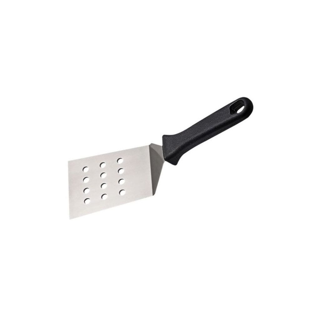 HSP.jpg KRAFT - LUKAS PERFORATED TURNER SPATULA 8 x 12 CM WITH BLACK HANDLE 13 CM - Image 1