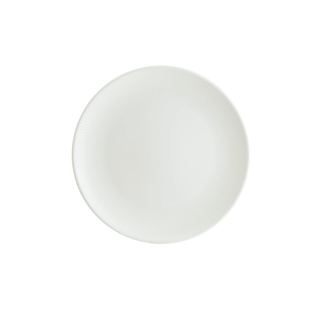 IRSWHGRM21DZ.jpg BONNA - IRIS WHITE GOURMET FLAT PLATE 21 CM / 1208-00-781 *Chipping Guarantee - Image 1
