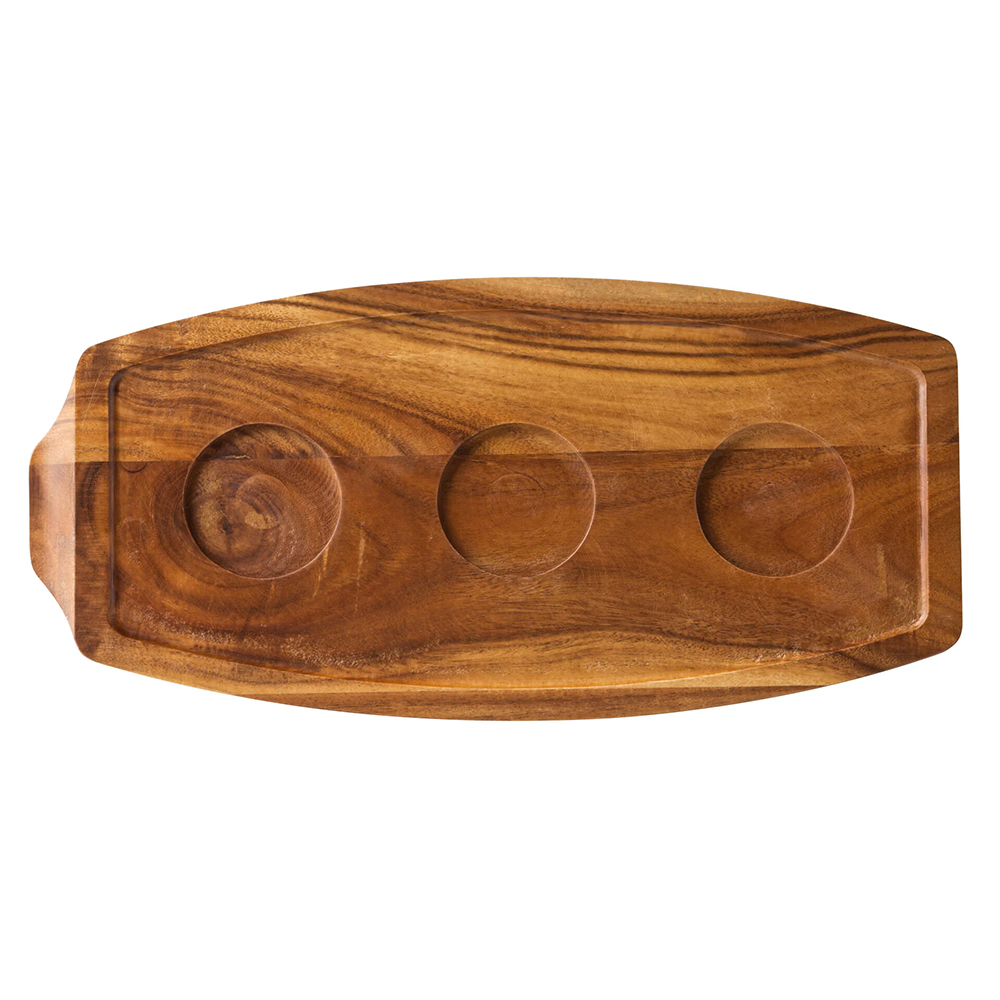 JMP934.jpg *DISCONTINUED - UTOPIA - WOOD BOARD 29 x 14 CM WITH 3 GROOVES - Image 1