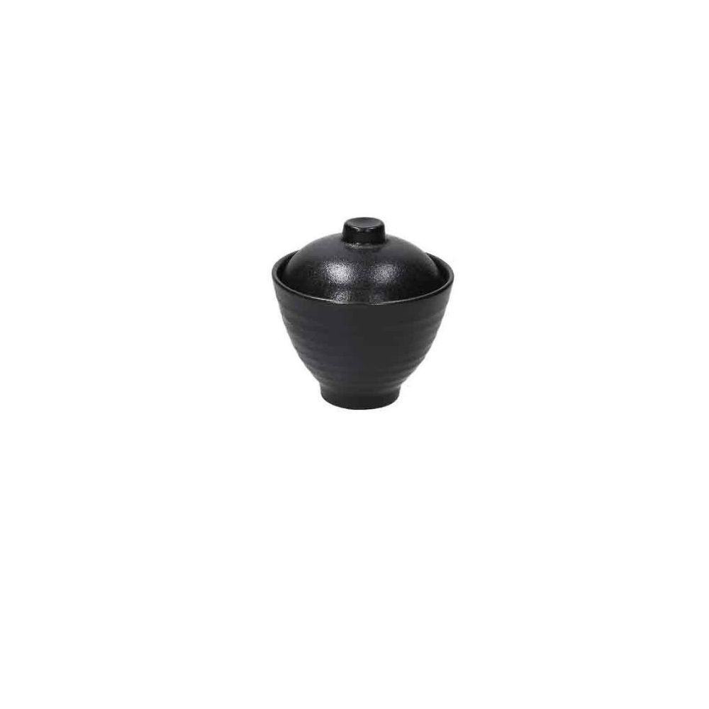 JP104100779.jpg TOGNANA - JAP MAT BLACK SMALL CUP WITH LID 10 x 8 CM / 250 ML - Image 1