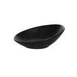 TOGNANA - JAP MAT BLACK SLANTING OVAL BOWL 31.5 x 20 CM / 700 ML