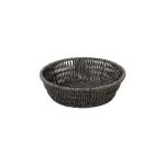ESPIEL - SYNTHETIC RATTAN BREAD BASKET ROUND GREY 19 x 5 CM