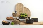 ESPIEL - SYNTHETIC RATTAN BREAD BASKET ROUND GREY 19 x 5 CM - Image 2