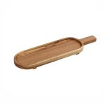 ESPIEL - WOODEN OVAL PLATTER WITH HANDLE 58 x 16 x 3.5 CM