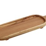 ESPIEL - WOODEN SERVING PLATTER WITH HANDLE 70 x 20 x 3.5 CM