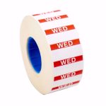 NCCO - 1-LINE REMOVABLE/FREEZABLE LABEL WEDNESDAY FOR KENDO GUN / 1500 LABELS 26 x 12 MM - Image 2