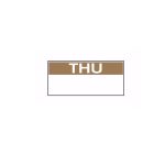 NCCO - 1-LINE REMOVABLE/FREEZABLE LABEL THURSDAY FOR KENDO GUN / 1500 LABELS 26 x 12 MM