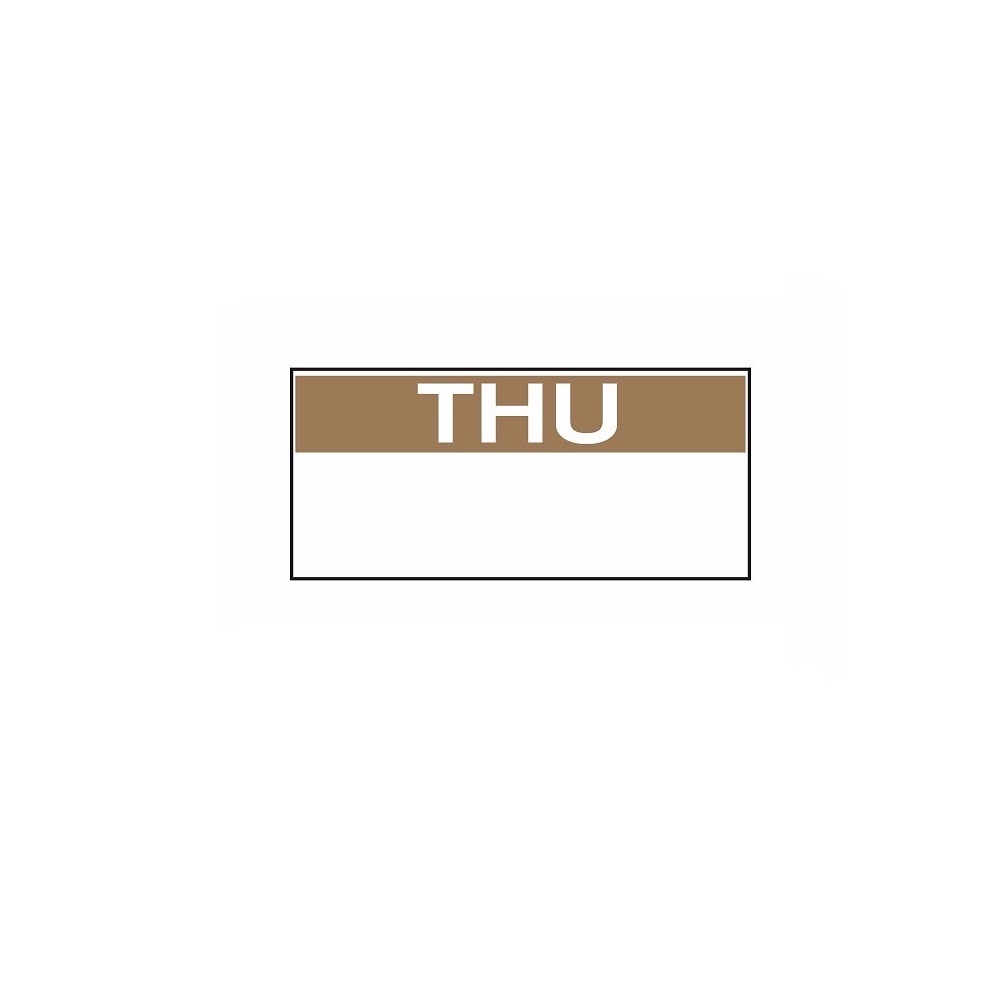 LG1R-04-SLV.jpg NCCO - 1-LINE REMOVABLE/FREEZABLE LABEL THURSDAY FOR KENDO GUN / 1500 LABELS 26 x 12 MM - Image 1