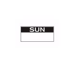 NCCO - 1-LINE REMOVABLE/FREEZABLE LABEL SUNDAY FOR KENDO GUN / 1500 LABELS 26 x 12 MM