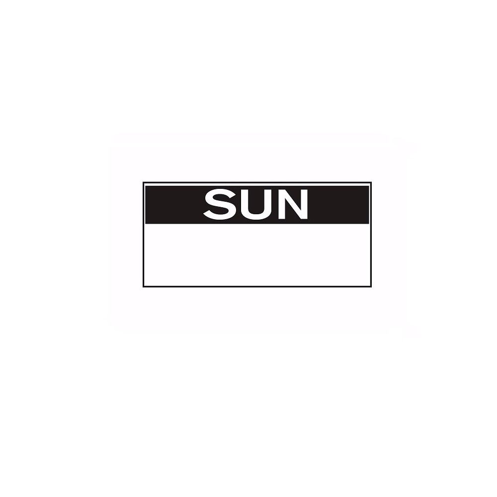 LG1R-07-SLV.jpg NCCO - 1-LINE REMOVABLE/FREEZABLE LABEL SUNDAY FOR KENDO GUN / 1500 LABELS 26 x 12 MM - Image 1