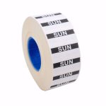 NCCO - 1-LINE REMOVABLE/FREEZABLE LABEL SUNDAY FOR KENDO GUN / 1500 LABELS 26 x 12 MM - Image 2