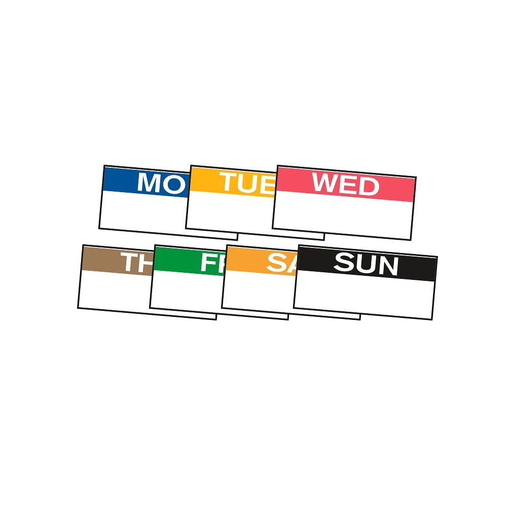 LG1R-PK.jpg NCCO - 1-LINE REMOVABLE/FREEZABLE LABEL MONDAY-SUNDAY FOR KENDO GUN / 7 x 1500 LABELS 26 x 12 MM - Image 1