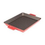 LAVA - CAST IRON GRIDDLE/GRILL REVTANGULAR PAN 45 x 25 CM RED