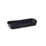 GB - BLACK POLY-RATTAN CUTLERY SMALL BASKET 27 x 10 CM NTC13-01-BK