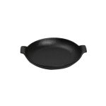 ESPIEL - LAVA STONEWARE BLACK ROUND EARED DISH 24 x 21 x 6 CM