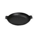 ESPIEL - LAVA STONEWARE BLACK ROUND EARED DISH 21 x 17 x 5.2 CM 209407
