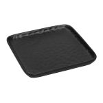 ESPIEL - LAVA STONEWARE SQUARE PLATE BLACK 26 x 26 x 2.3 CM