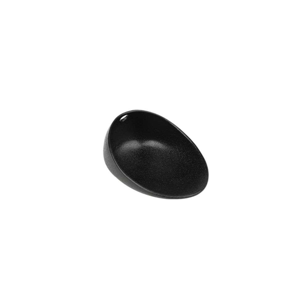NOL133K6.jpg ESPIEL - LAVA STONEWARE BLACK SCOOP SERVING DISH 15 x 12 x 8 CM - Image 1