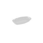 NOV - PLASTIC OVAL PLATTER WHITE 17 x 8.5 x 2.5 CM