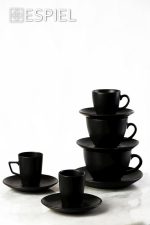 ESPIEL - MORGAN BLACK MUG MATT 11.8 x 8 x 9.5 CM / 280 ML - Image 3