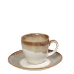 ESPIEL - REACT. BEIGE ESSENTIALS ESPRESSO CUP WITH SAUCER 12 x 6 CM / 90 ML
