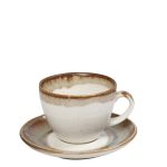 ESPIEL - REACT. BEIGE ESSENTIALS CAPPUCCINO CUP WITH SAUCER 14 x 7.5 CM / 220 ML