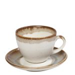 ESPIEL - REACT. BEIGE ESSENTIALS TEA CUP WITH SAUCER 16 x 8 CM / 400 ML