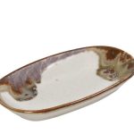 *DISCONTINUED - ESPIEL - REACT. BEIGE ESSENTIALS OVAL PLATE 15 x 8.5 CM