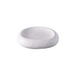 PREGO - ON-TOP MATT STONE WHITE PORCELAIN ROUND PRESENTATION PLATE 22.5 x 18.5 x 5.8 CM