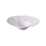 PREGO - ON-TOP MATT STONE WHITE PORCELAIN PASTA PLATE 28.5 x 7.7 CM