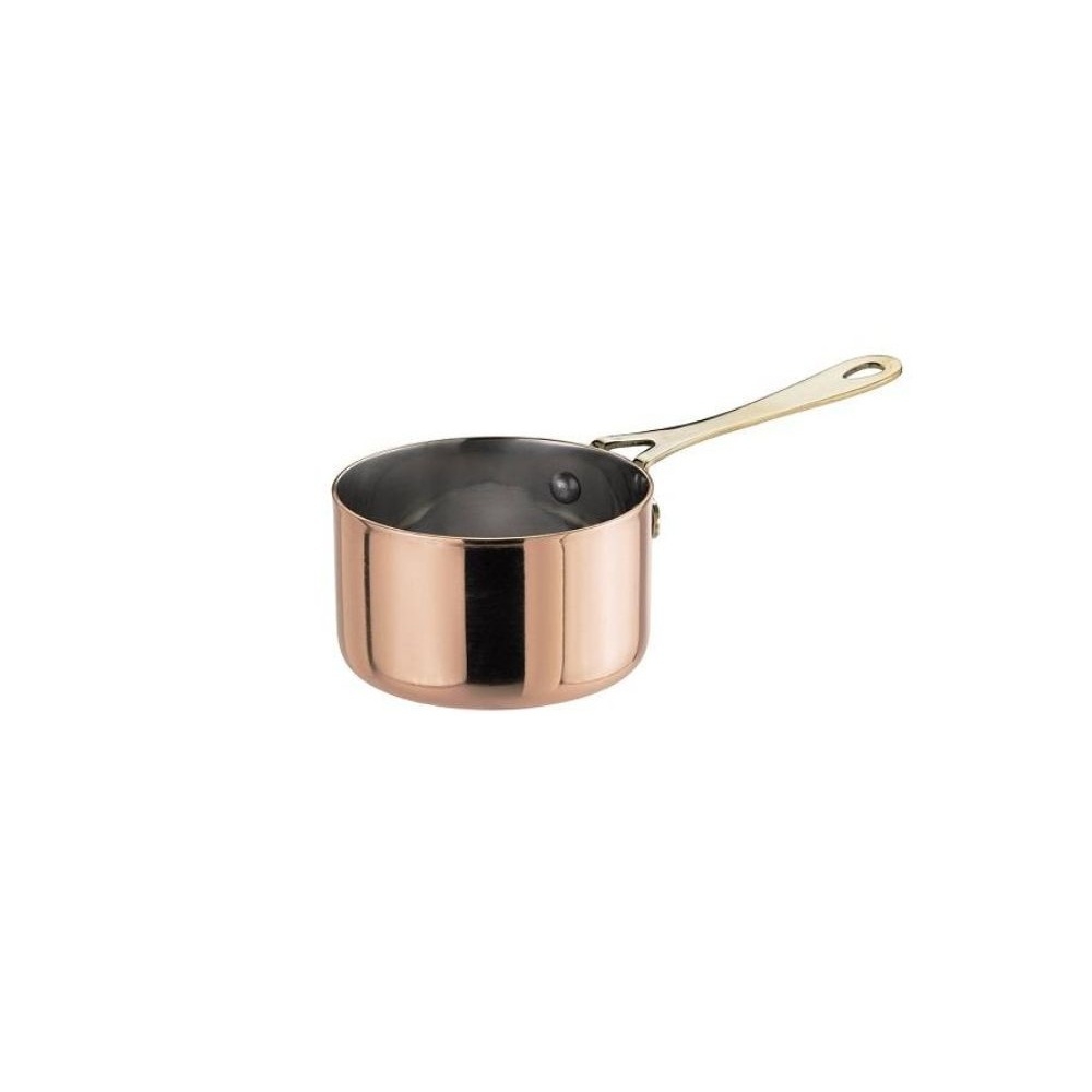 P2002.jpg LEONE - COPPER PLATED MINI SAUCE PAN 8.3 x 5 CM / 200 ML - Image 1