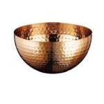 LEONE - HAMMERED STEEL BOWL COPPER COATED 15 x 8 CM