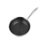 KRAFT - ST/ST 18/10 TRIPLY FRYPAN WITH HONEYCOMB 28 CM