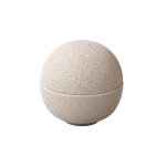 RAW - VULCANIC WHITE ROUND BOWL WITH LID 15.8 CM