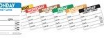 NCCO - LARGE DAYDOT LABEL SQUARE 50 MM x 500 - WEDNESDAY