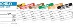 NCCO - LARGE DAYDOT LABEL SQUARE 50 MM x 500 - FRIDAY