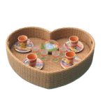CS - HEART SHAPED FLOATING TRAY WHITE 80 x 57 x 17 CM