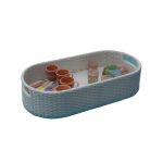 CS - OVAL FLOATING TRAY WHITE 80 x 40 x 17 CM